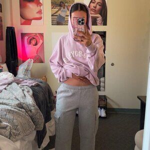 Aritzia Women's Purple and Grey Joggers-tracksuits